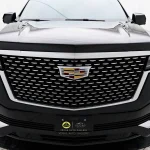2023 Cadillac Escalade ESV at Lux Line Transportation, shows the chrome grille with the Cadillac symbol